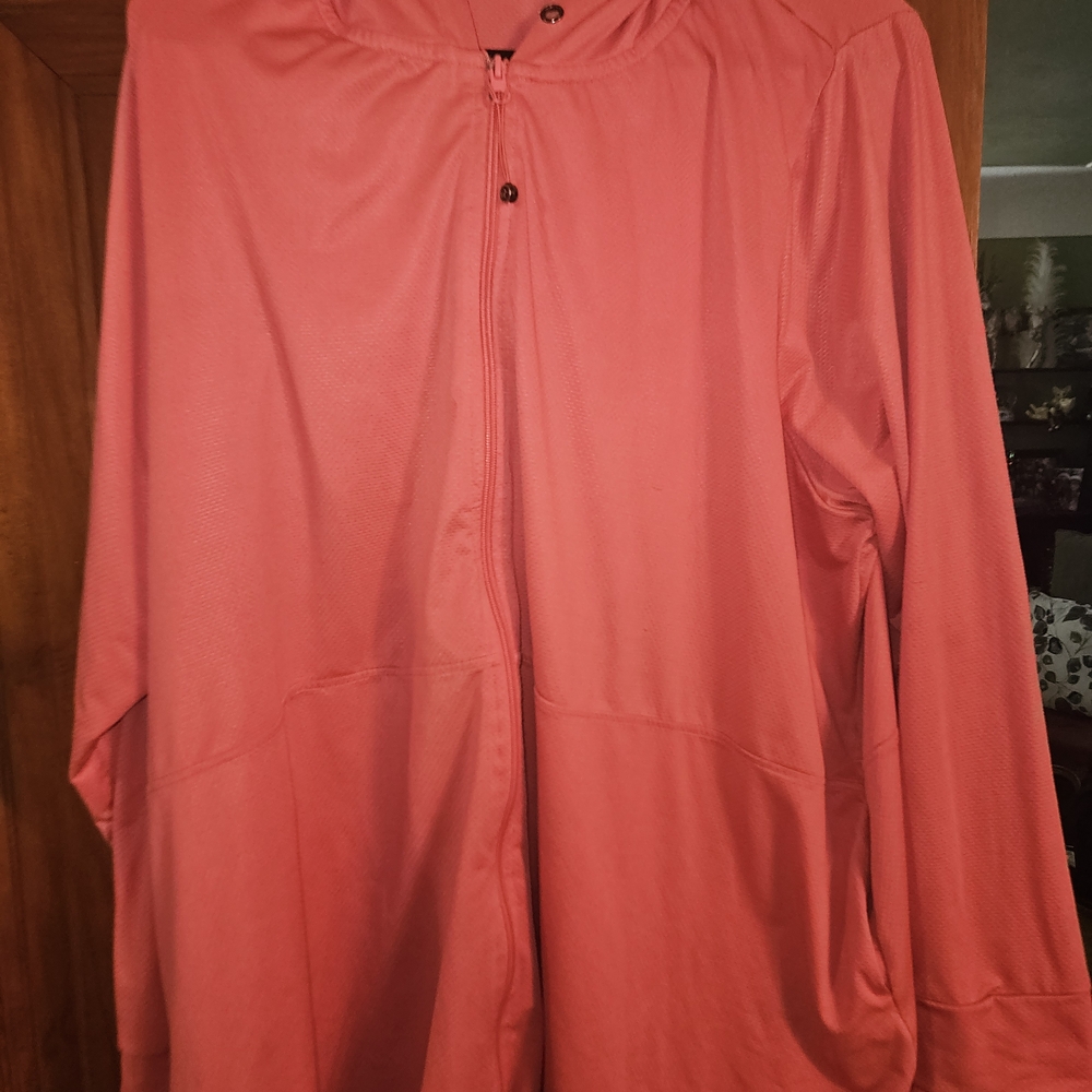 Coral Zip-Up Jacket